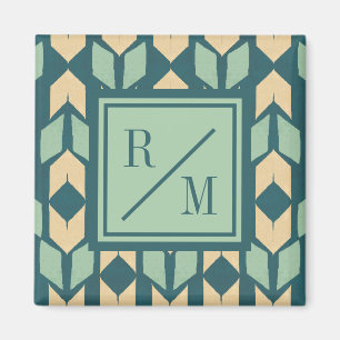 Monogram Outdoor Geo Step Geometric Teal Arrow Magnet