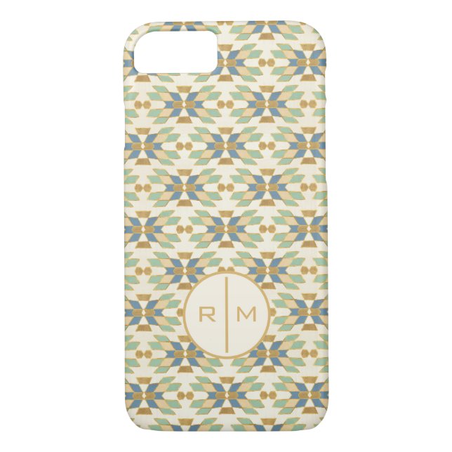 Monogram | Outdoor Geo Step | Tribal Pattern Case-Mate iPhone Case (Back)