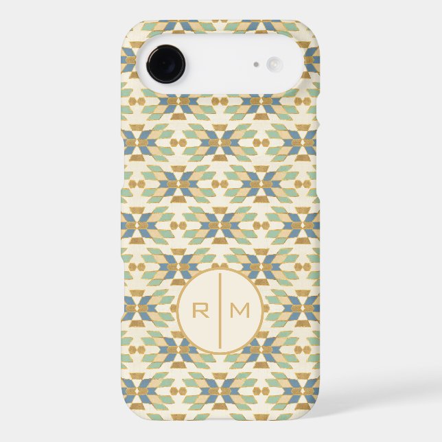 Monogram | Outdoor Geo Step | Tribal Pattern Case-Mate iPhone Case (Back)