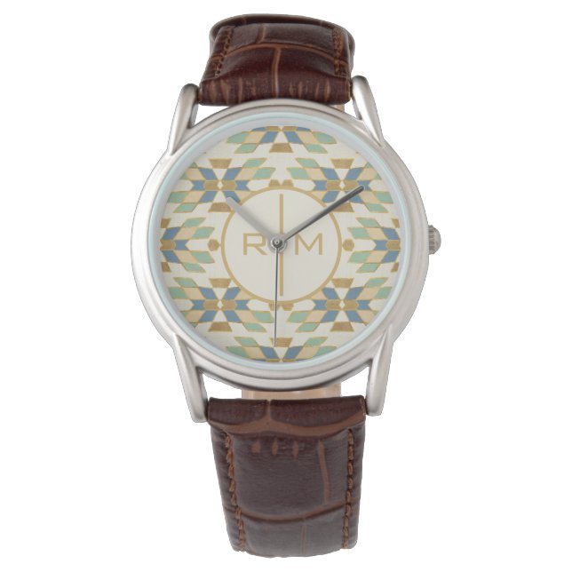 Monogram | Outdoor Geo Step | Tribal Pattern Watch (Front)