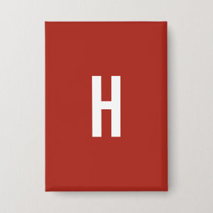 Monogram Own Name Initial Minimalist Brick Red