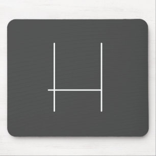 Monogram Own Name Initial Modern Minimalist Grey Mouse Pad