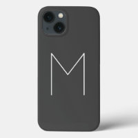 Monogram Own Name Initial Modern Plain Minimalist