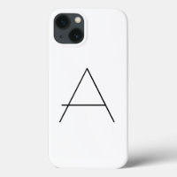 Monogram Own Name Initial Modern Plain Minimalist