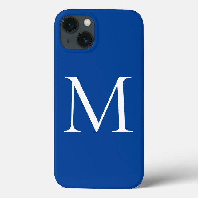 Monogram Own Name Initial Modern Plain Minimalist  Case-Mate iPhone Case (Back)