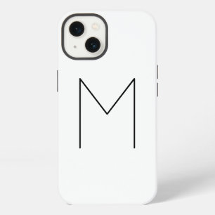 Monogram Own Name Initial Modern Plain Minimalist iPhone 13 Case