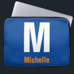 Monogram Own Name Initial Modern Plain Minimalist Laptop Sleeve<br><div class="desc">You can change the information with your own personal information with easy and useful editing tools. Thus,  you will have a product that is completely unique to you.</div>