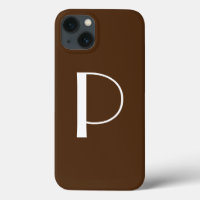 Monogram Own Name Initial Vintage Parisian Brown