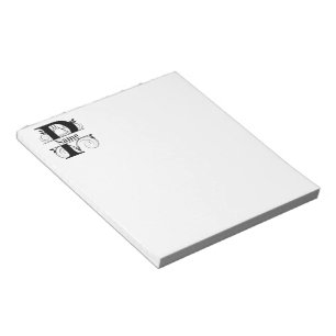 Monogram P Initial Stationary Desk Notepad
