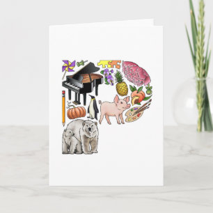Monogram "P" note card