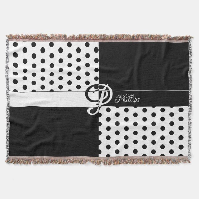 Monogram P Throw Blanket (Front)