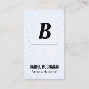Monogram   Painted Texture   Painter Handyman Business Card