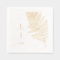 Monogram Palm Leaf Wedding