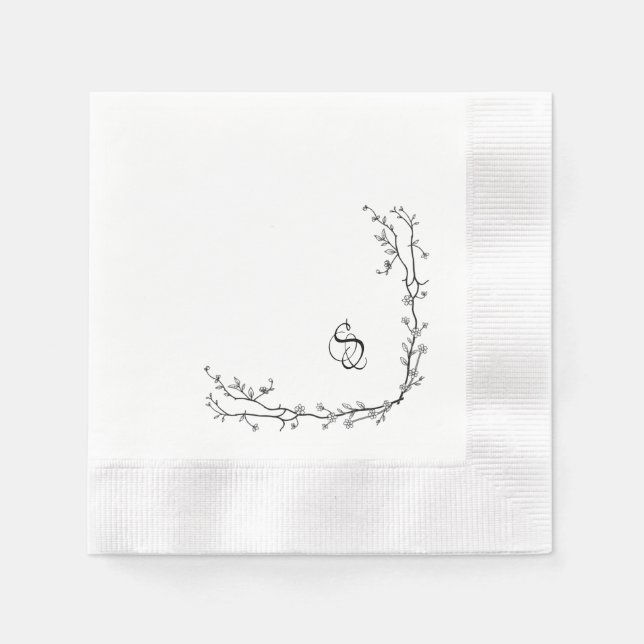 Monogram Paper Napkin (Front)