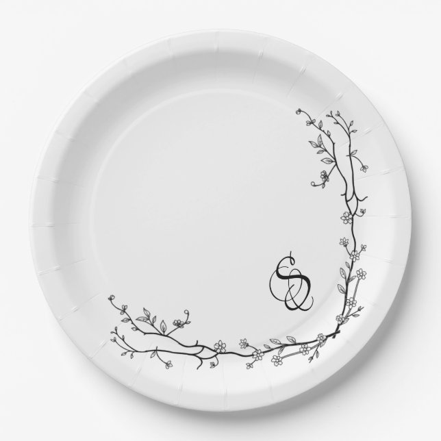 Monogram Paper Plates (Front)