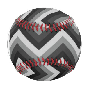 Monogram Pattern Retro Zig Zag Chevron Baseball