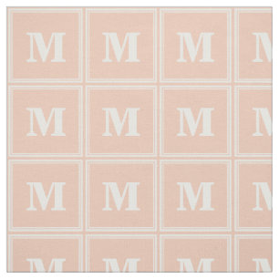 Monogram peach stripes fabric