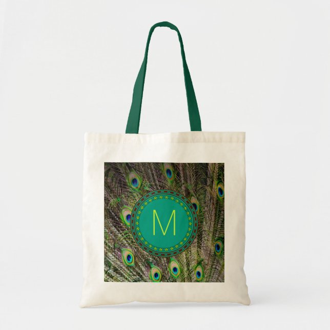 Monogram Peacock Tote Bag (Front)