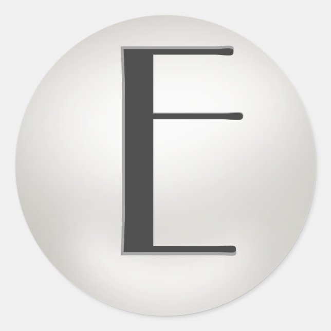 Monogram Pearl Stickers  = Monogram E (Front)