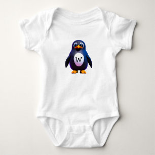 Monogram Penguin Baby Bodysuit