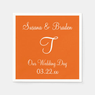 Monogram Persimmon Simple Colour Matching Paper Na Napkin