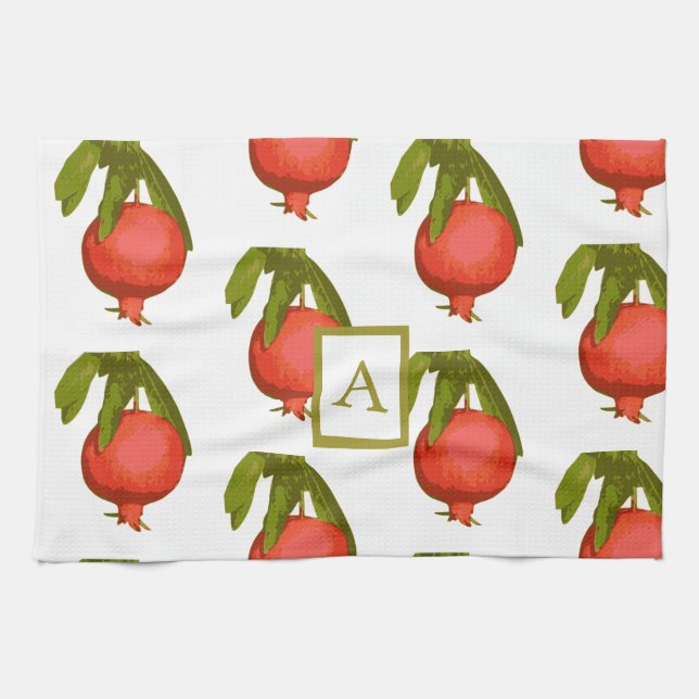 Monogram Personal Chic  Rosh Hashanah Tea Towel (Horizontal)