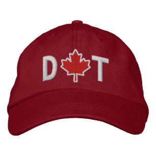 Monogram Personalise Maple Leaf Embroidery Embroidered Hat