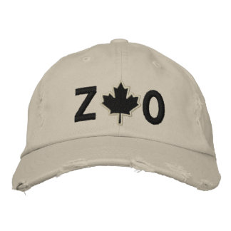 Monogram Personalise Maple Leaf Embroidery Embroidered Hat