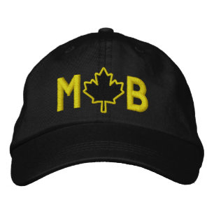 Monogram Personalise Maple Leaf Embroidery Embroidered Hat