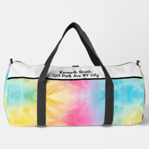 Monogram Personalise Rainbow Tie Dye Girl Gear bag
