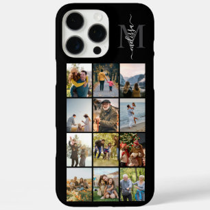 Monogram Personalised 12 Photo Collage iPhone 16 Pro Max Case