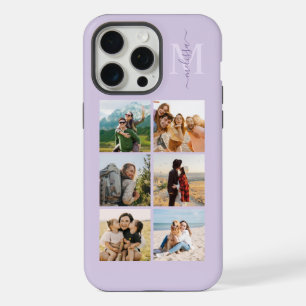Monogram Personalised 6 Photo Collage iPhone 15 Pro Max Case
