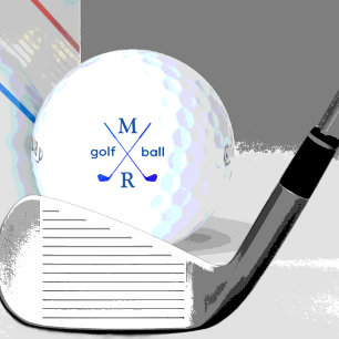 Monogram . personalised blue monogram golf balls