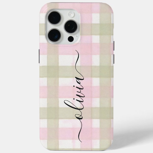 Monogram Personalised Case-Mate iPhone Case (Back)