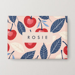 Monogram Personalised Cherry and Leaf Pattern