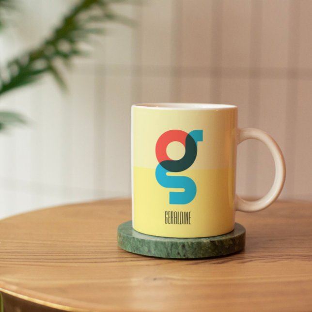 Monogram Personalised Colourful Letter G Coffee Mu Coffee Mug (Creator Uploaded)