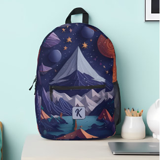 Monogram Personalised, Cool & Modern Printed Backpack