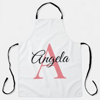 Monogram Personalised Custom Apron - Pink