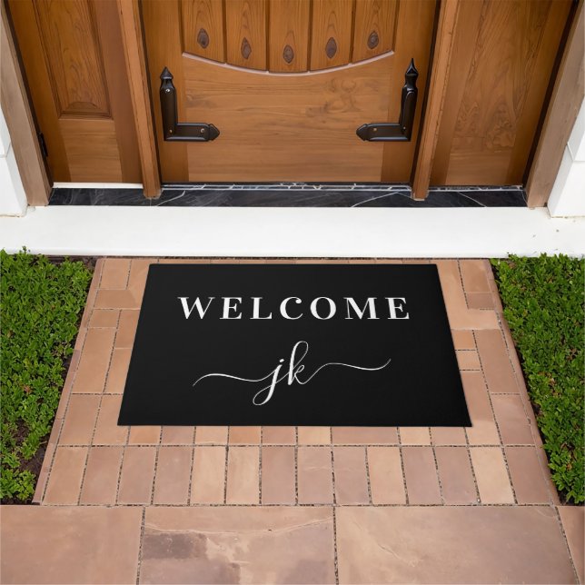 Monogram  Personalised Family Name Welcome Doormat (Outdoor)