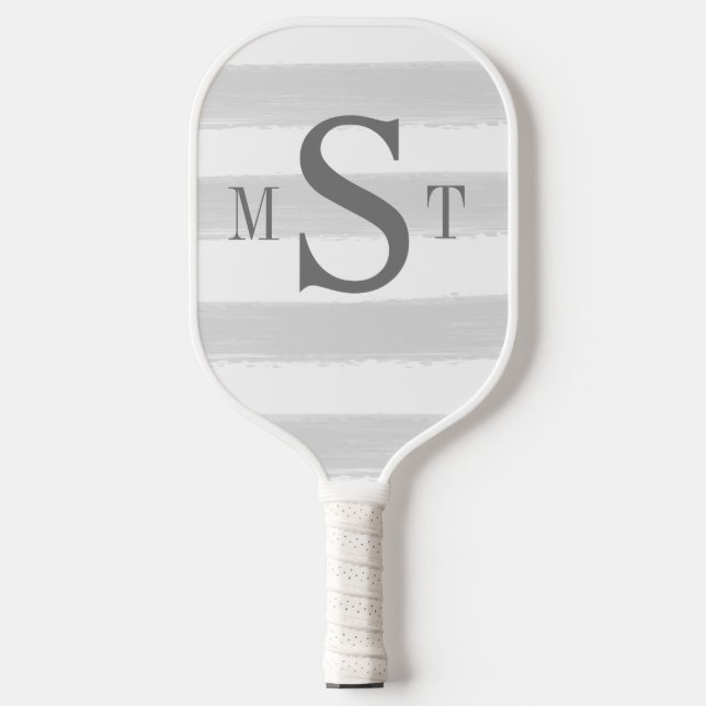 Monogram Personalised Grey Pickleball Paddle (Front)