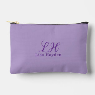 Monogram personalised initial name accessory pouch