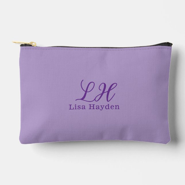 Monogram personalised initial name accessory pouch (Front)