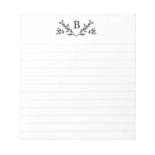 Monogram Personalised Lined Notepad