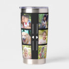 Monogram personalised modern multi photo collage