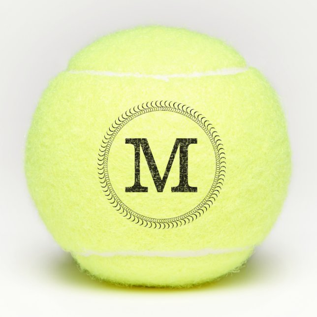 Monogram Personalised Modern Tennis Balls (Front)