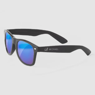 Monogram Personalised Name Modern Script Sunglasses
