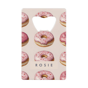 Monogram Personalised Pink Doughnut Pattern