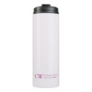 Monogram Personalised Pink Initial & Name Tumbler