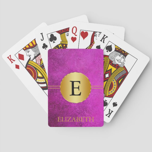 Monogram Personalised Playing Cards (Back)