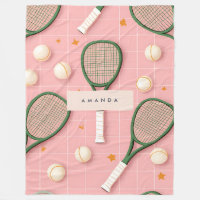 Monogram Personalised Retro Tennis Racket Pattern